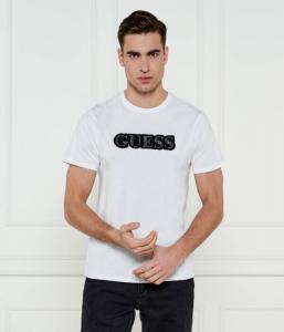 Футболка мужская Guess Jeans с блестящим логотипом, белый