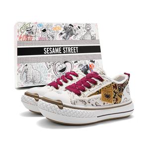 SESAME STREET Китайские красные платформенные кеды унисекс, цвет Chinese Style Red[Classic]