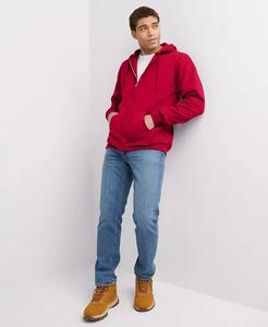 Мужская толстовка из тяжелого флиса Ultimate с молнией во всю длину Hanes, красный