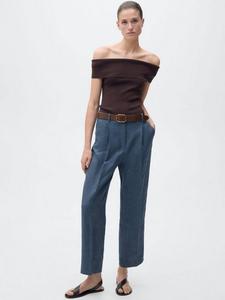 Брюки Brunoli Straight из чистого льна Mango, Medium Blue