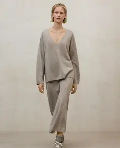 Прямая миди-юбка с эластичным поясом Ecoalf, бежевый