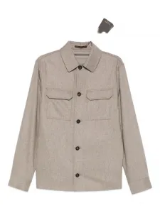 Рубашка с нагрудными карманами Incotex, нейтральный