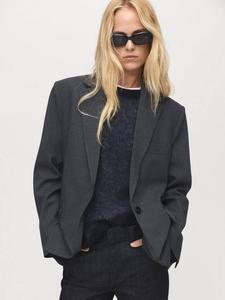 Однобортный клетчатый пиджак Mila Mango, Grey