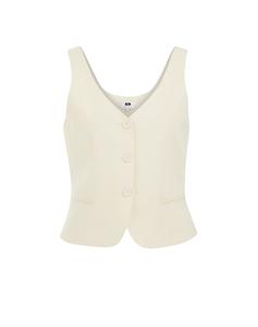 Жилет WE Studio, натуральный белый