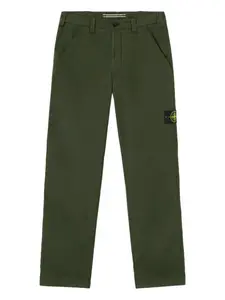 Брюки с нашивкой-логотипом Stone Island, зеленый