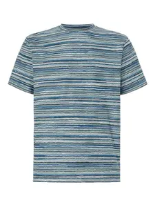 Футболка с круглым вырезом и узором «пламя-зигзаг» Missoni, синий