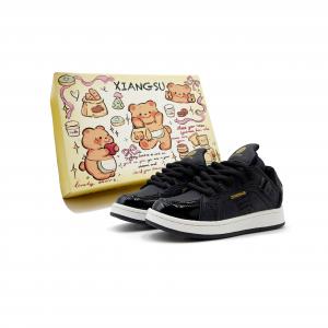 XIANGSU Низкие, износостойкие, противоскользящие кроссовки, женские, черно-золотые