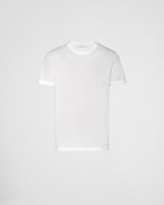 Хлопковые футболки - упаковка из трех штук Prada, белая