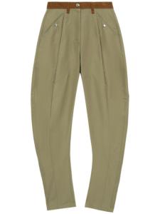 Зауженные брюки со складками от Kiko Kostadinov, зеленый