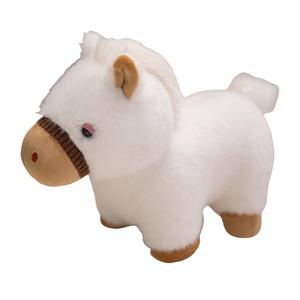 Коротконогий пони талисман года Dun плюшевая кукла 25см/35см/45см высота MLING, белый