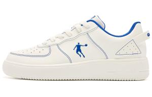 QIAODAN Кроссовки для скейтбординга с низким верхом, увеличивающие рост, с защитой от скольжения, износостойкие, белые и синие