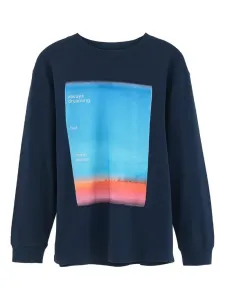 Футболка с длинным рукавом и графическим принтом Bellerose Kids, синий