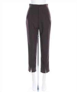 Узкие брюки с разрезом по низу