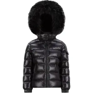 Пуховик черный детский Moncler