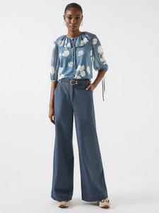 Блузка Rumi с цветочным принтом и галстучным воротником L.K.Bennett