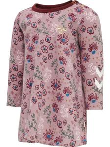 Hummel Детское длинное платье "Hmlcrayon Dress L/S" розового цвета