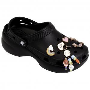 Классические спортивные сандалии-кроксы 'Black' женские Crocs, черные (в комплекте 5 штук Smart Star)