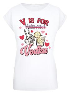 Рубашка F4NT4STIC Anti Valentinstag V is for Vodka, белый