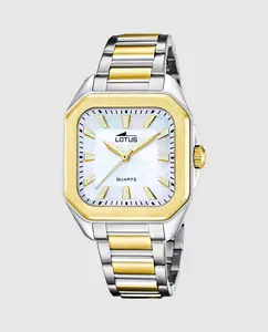 Женские часы 18969/2 Square Series из двухцветной стали LOTUS, мультиколор