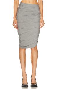 Юбка миди The Attico, Light Melange Grey