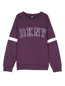 DKNY толстовка с нашивкой-логотипом, фиолетовый