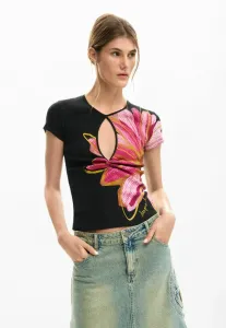 Футболка с коротким рукавом и принтом Desigual, Black