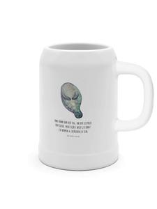 Пивная кружка с изображением морской коровы и надписью белого цвета Mr. & Mrs. Panda