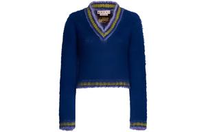 Длинный свитер с v-образным вырезом 'Royal' MARNI, синий