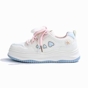 RENBEN Легкие, увеличивающие рост, нескользящие, низкие кроссовки для скейтбординга, женские, белые, синие