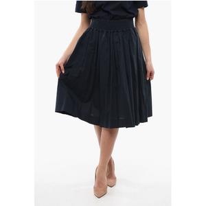Юбка-миди Popeline Cotton с расклешенным лифом Woolrich, синий