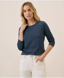 Женская футболка с длинным рукавом из органического хлопка и эластичного джерси класса люкс Pact, синий