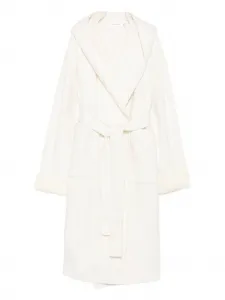 Пальто с капюшоном и трикотажными манжетами Aya Muse, нейтральный