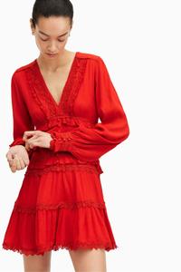 Платье Allsaints Zora All Saints, красный