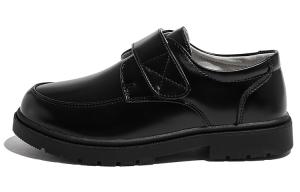 Детские кожаные туфли с дышащим антиударным эффектом и низким верхом Babaya, черный