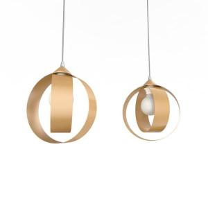 Подвесной светильник Lumicom Nucleo, 25x25x25 см, золотой