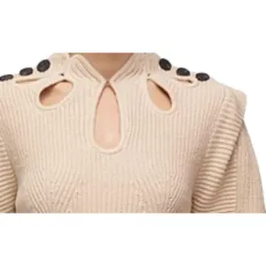 Self-portrait Self portrait Вязаный топ Женский Gravel Brown