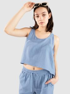 Майка Blue Tomato Linen Tank Top, solid bright blue