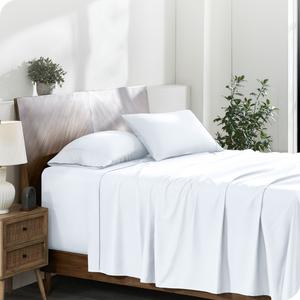 Комплект простыней с глубоким карманом Bare Home, белый