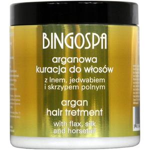 Кондиционер Argan 250 г - Лечение сухих и поврежденных волос с льном Bingospa