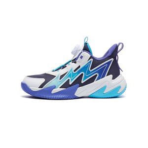 361°KIDS Износостойкие легкие баскетбольные кроссовки Mid top с амортизацией для детей Blue White Purple подростковые