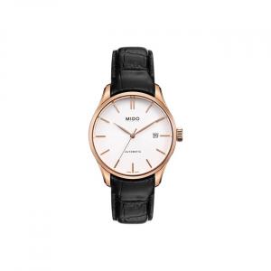 MIDO Часы Men's Brunner Series Watch, White Dial Black Strap
