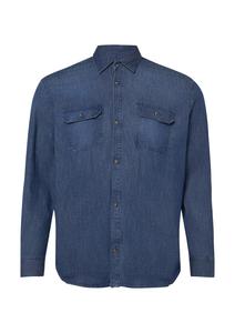 s.Oliver Рубашка на пуговицах Regular fit в темно-синем цвете