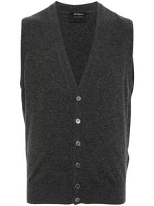 Кашемировый топ с V-образным вырезом Dell'oglio, серый