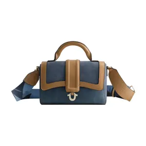 Мини-сумка True Religion с камуфляжным ремнем, синий