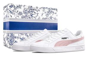 PUMA Smash Vulc Girlish Secrets Box с амортизацией, износостойкие низкие кроссовки для скейтборда unisex розовый, белый