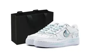 Nike Кроссовки Air Force 1 Low Top для скейтбординга унисекс, белые