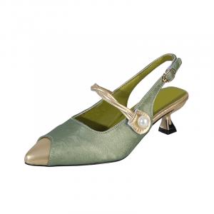 Xingdiman Женские туфли на высоком каблуке черно-зеленые, цвет Green