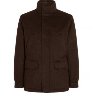 Кашемировая куртка с высоким воротником Ermenegildo Zegna, mixed темный коричневый