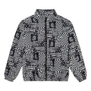 Куртка Vans SS22 Grid Full Print Jacket Couple Style Black VN0A5H9T7TO, черный