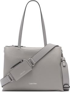 Женская хромированная сумка-органайзер Calvin Klein 2 в 1, Stone